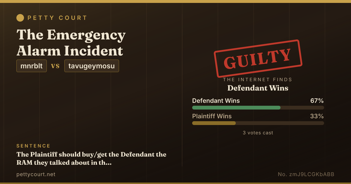 The Emergency Alarm Incident